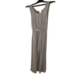 Caution‎ To The Wind Anthropologie Jersey Knit Jumpsuit Romper Size L Striped